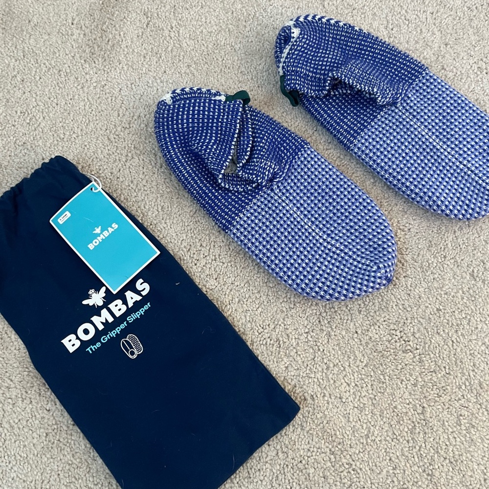 Bombas Mens XL Gripper Slippers Blue NWT
